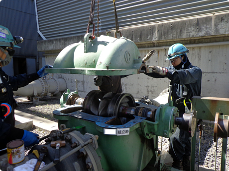 ポンプ分解整備工事