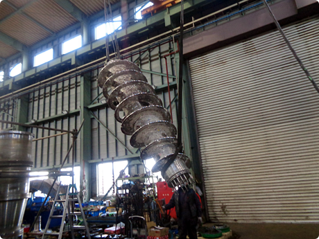 撹拌機・遠心分離機分解整備工事